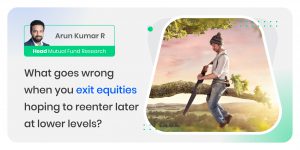 What goes wrong when you exit equities hoping to reenter later at lower levels?