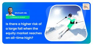 Is there a higher risk of a large fall when the equity market reaches an all-time high?